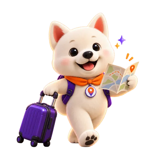 Nugugo kéo vali đi du lịch