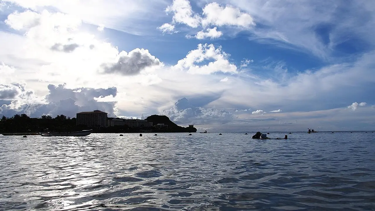 Tumon Bay beach in Guam