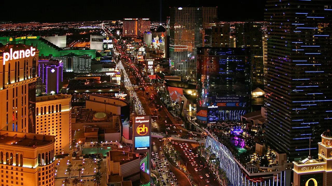 The Las Vegas Strip at night